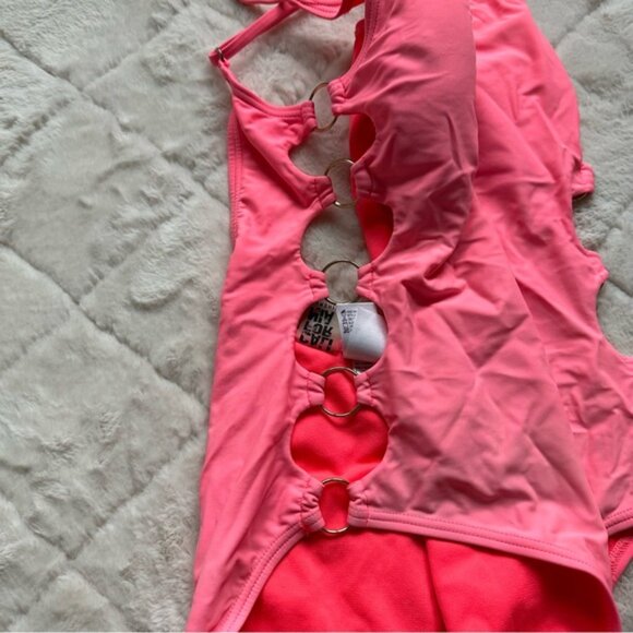 California Sunshine | Pink Cutout One-Piece Swimsuit | Size Medium - Picture 5 of 12